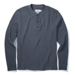 Brawny Waffle Henley - Battleship Gray